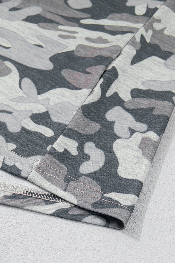 Nala Print Raw Edge Tee
