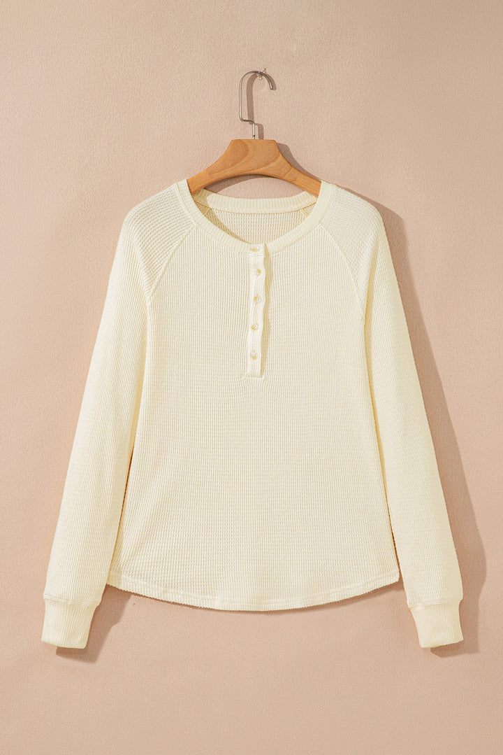 Soleil Knit Half Henley Top