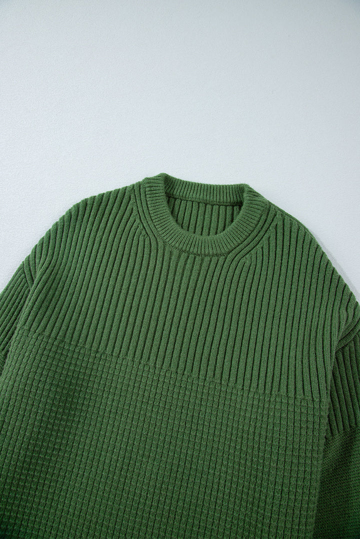 Julietta Mixed Textured Knitted Sweater