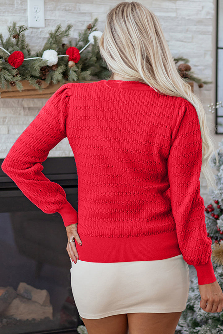 Nellie Knit Ribbed Cuffs Sweater