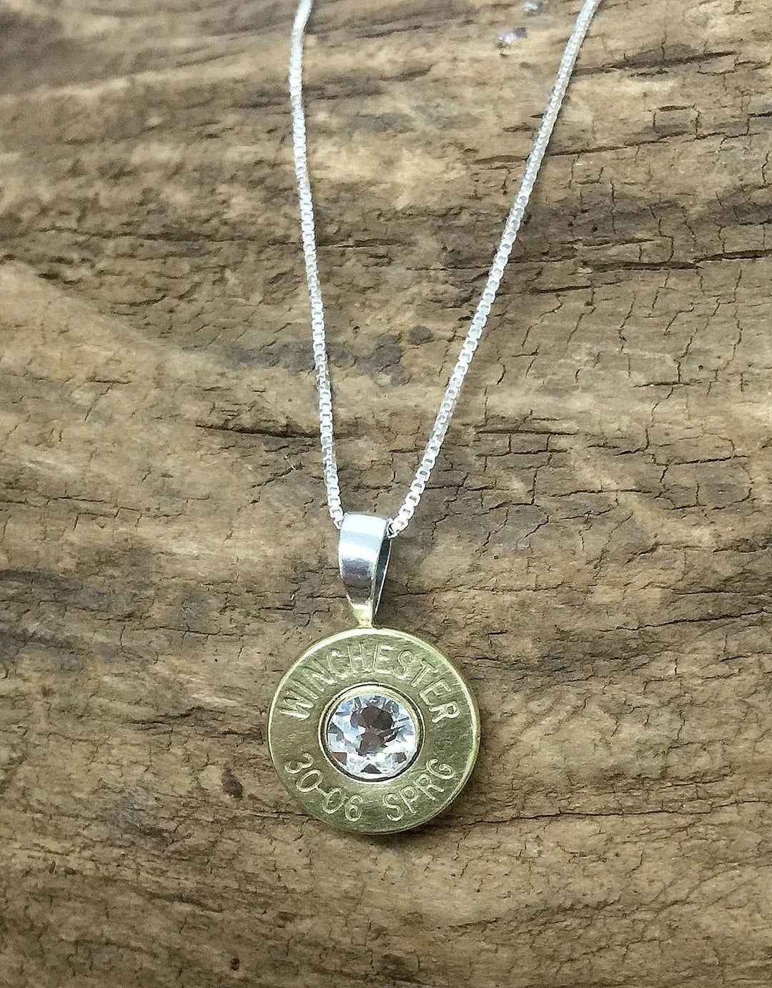 30-06 Sterling Silver Bullet Head Necklace