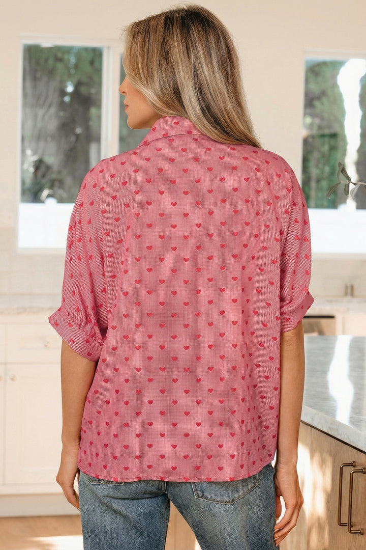 Charlie Sleeve Loose Valentine Shirt