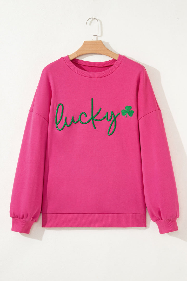 Armani Clover Embroidered Loose Pullover