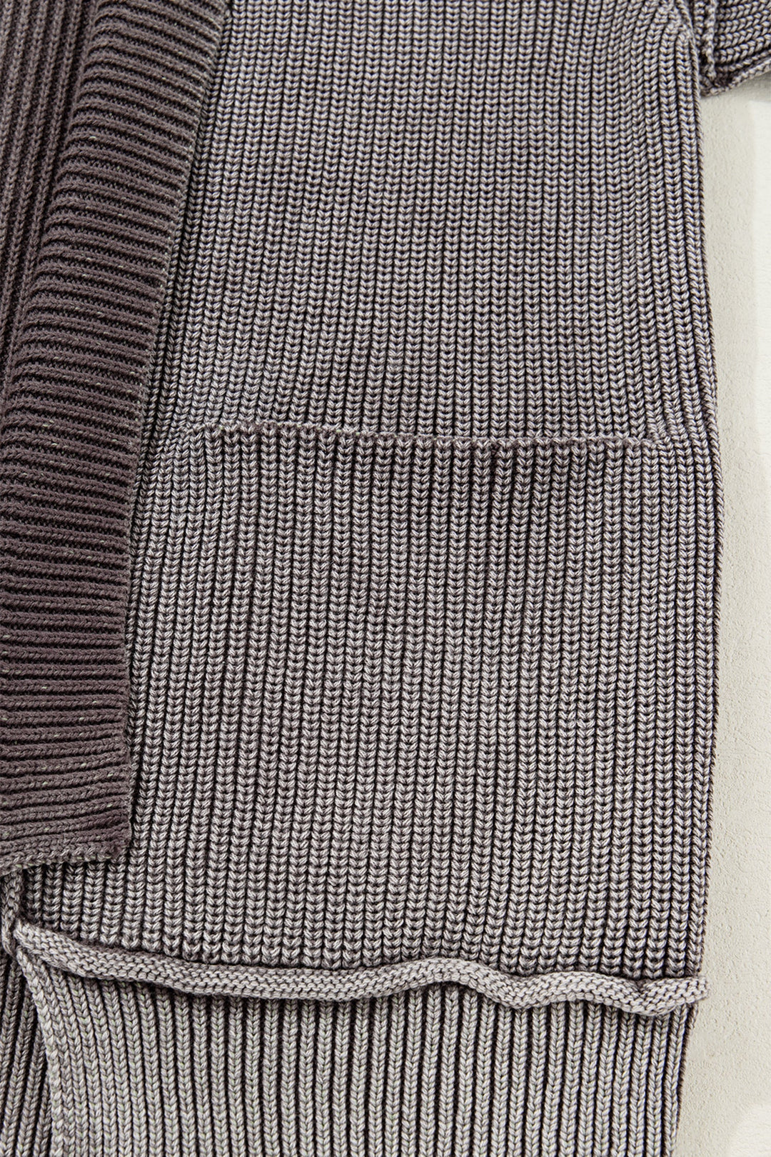 Sunny Patchwork Knit Open Sweater