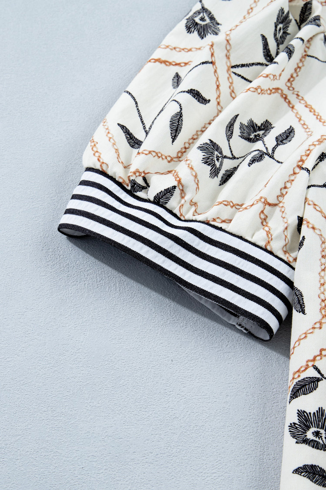 Hayden Patchwork Short Sleeve Blouse