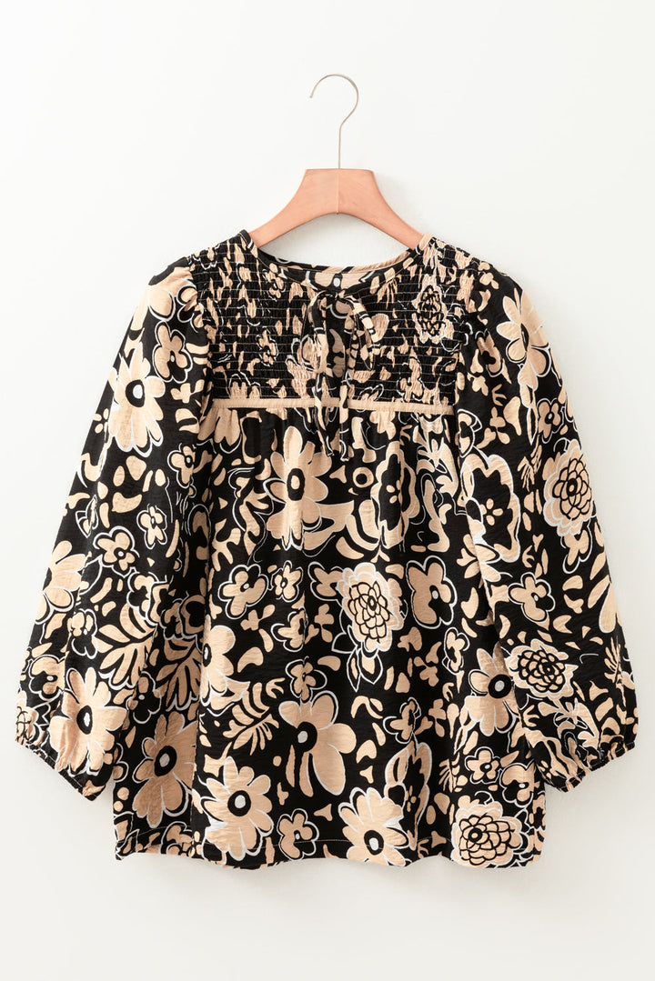 Camilla Bracelet Sleeve Boho Blouse