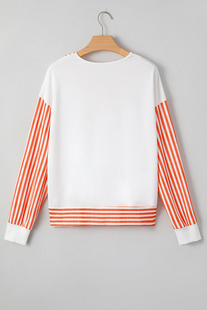 Isla Drop Shoulder Patchwork Long Sleeve Top