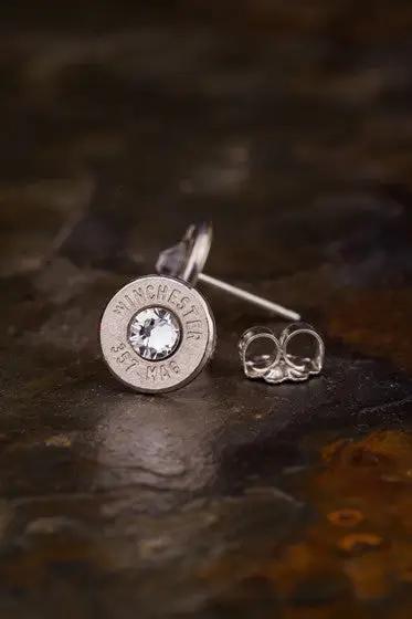 357 Mag Bullet Head Stud Earrings