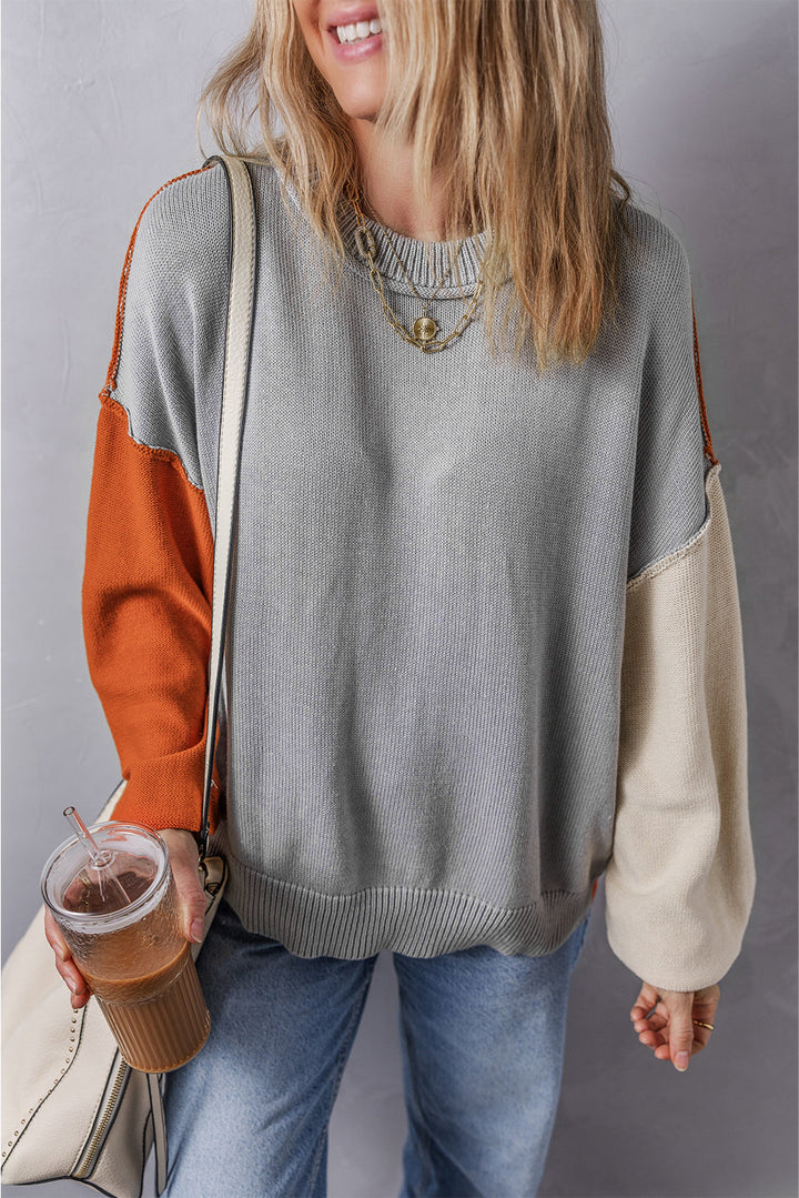Alejandra Sleeve Ribbed Trim Sweater