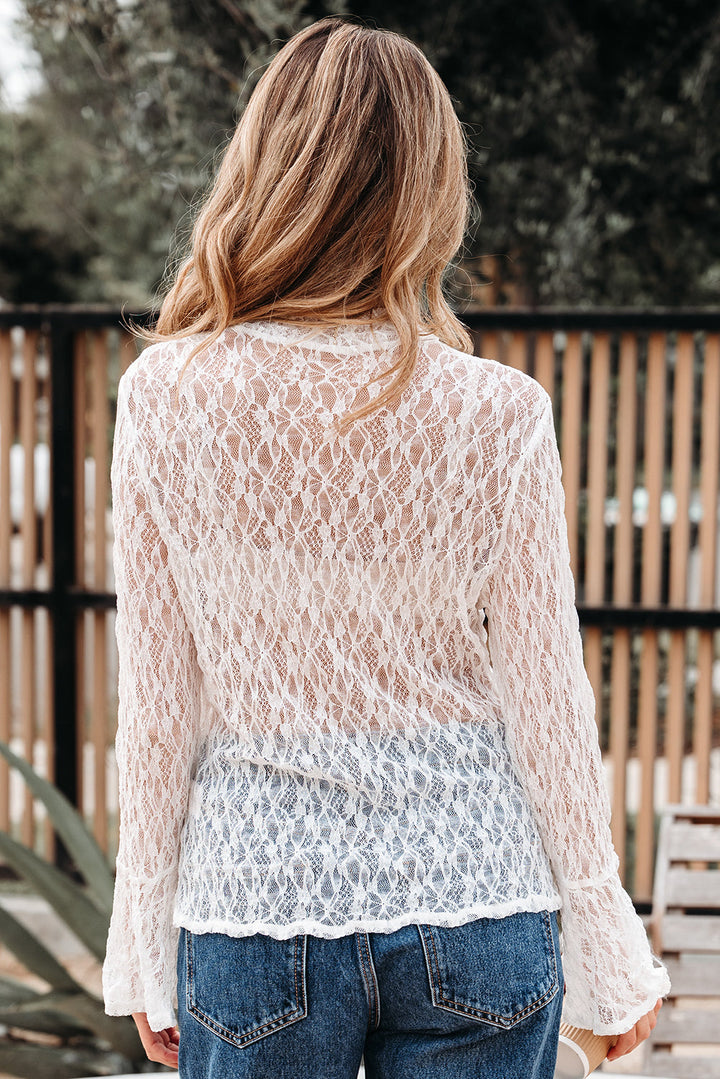 Laurel Bell Sleeve Mock Blouse