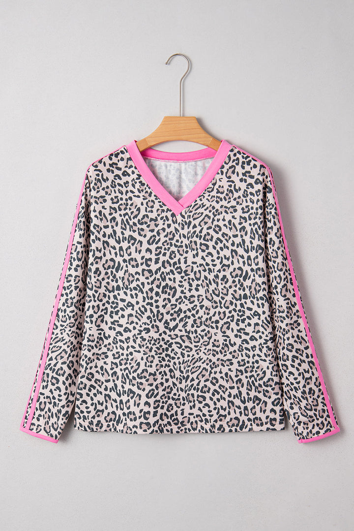Lilliana Varsity Stripe Detail Long Sleeve Top