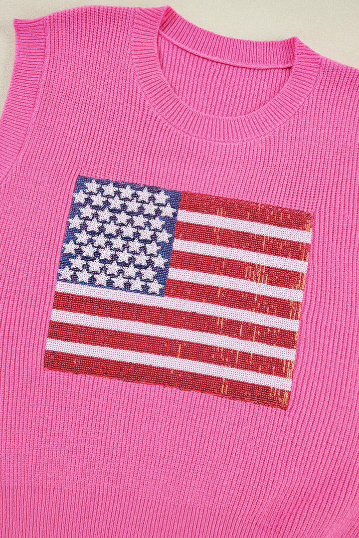Grace american Flag Knitted Vest