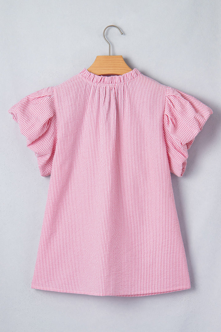 Maelynn Short Bubble Sleeve Blouse