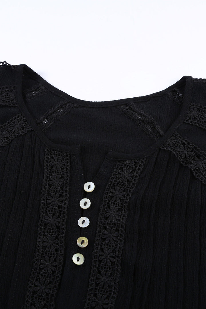 Milan Eyelet Short Sleeves Top
