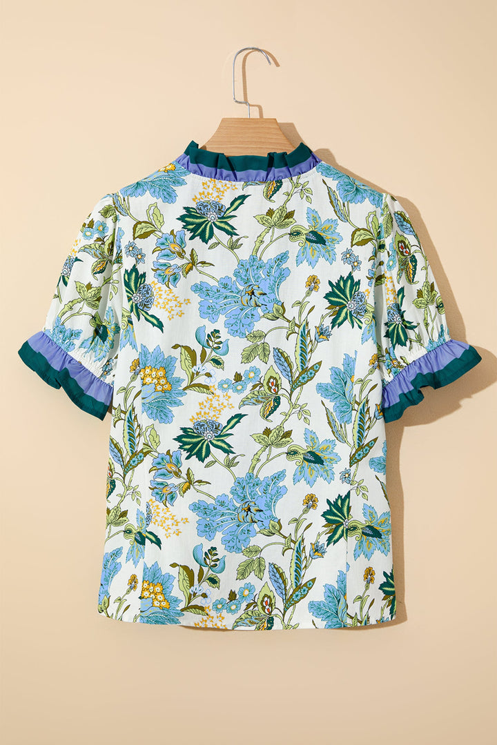 Mila Trim Short Sleeve Blouse