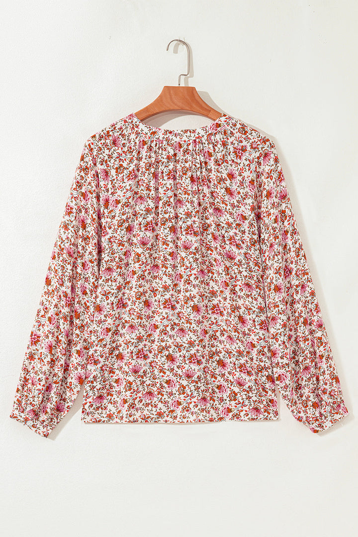 Carter Notched Puff Sleeve Blouse