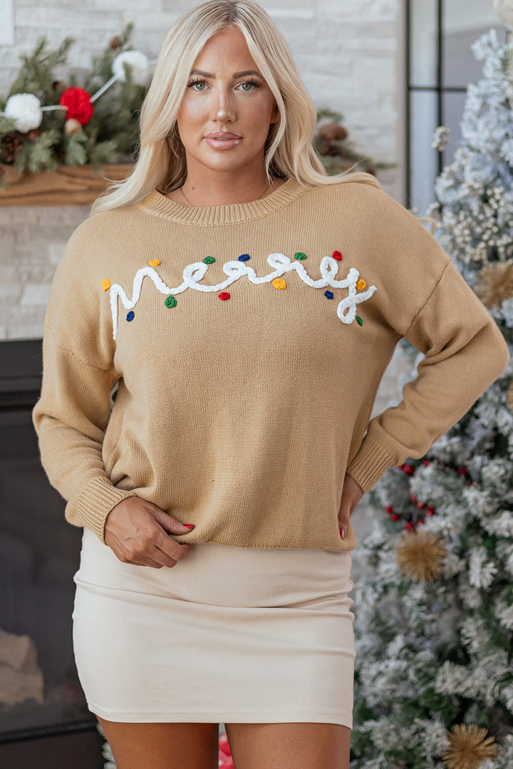 Theresa Detail Christmas Dolman Sweater