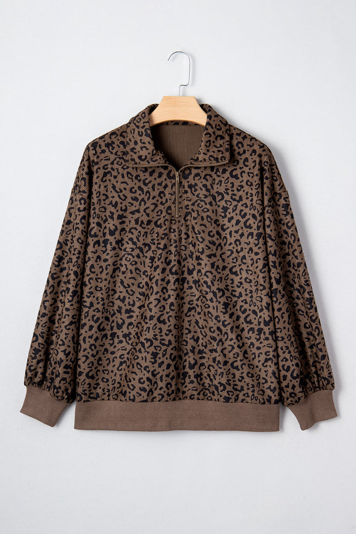 Alaya Quarter Zip Corduroy Sweatshirt