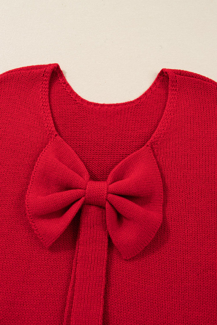 Addison Backless Bubble Sleeve Sweater