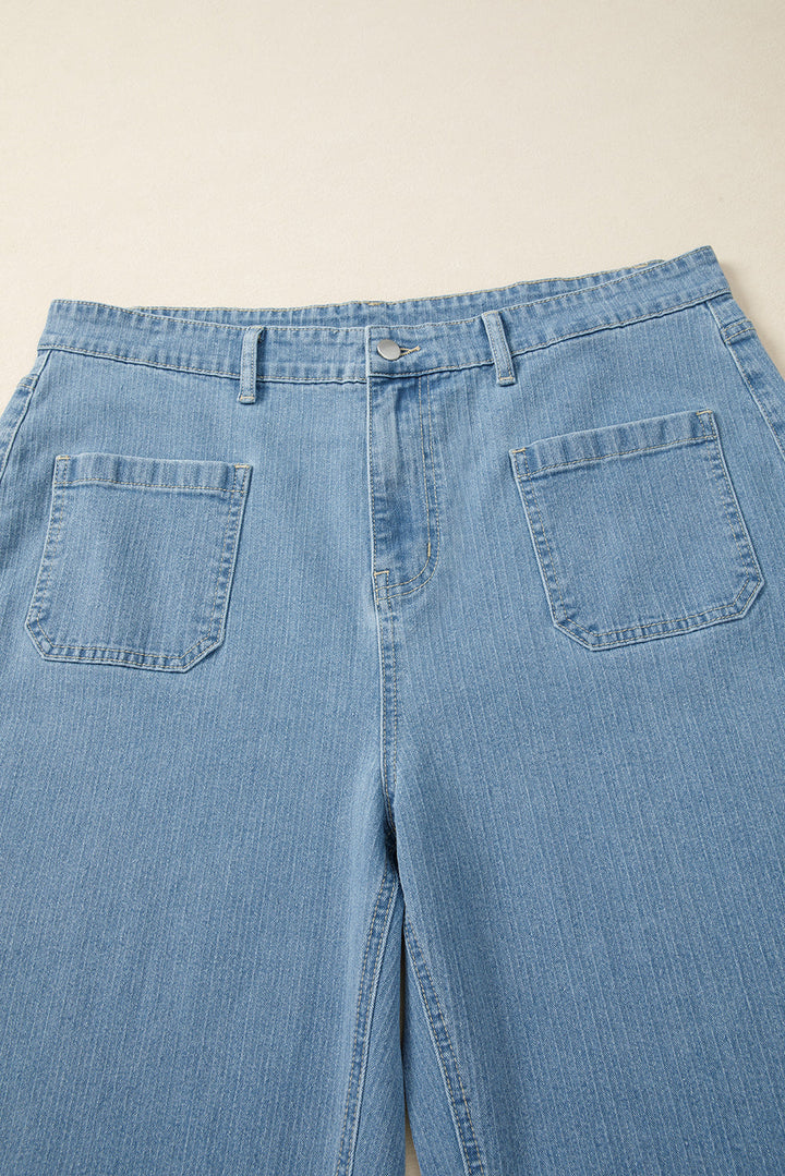 Adelyn Textured Wide Leg PLUS Jeans