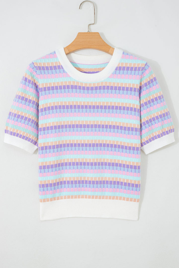 Ailany Knit Short Sleeve Sweater