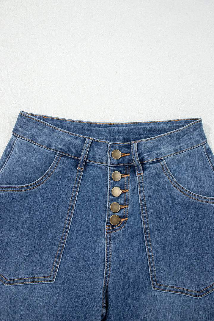 Aleah Waist Wide Leg Jeans