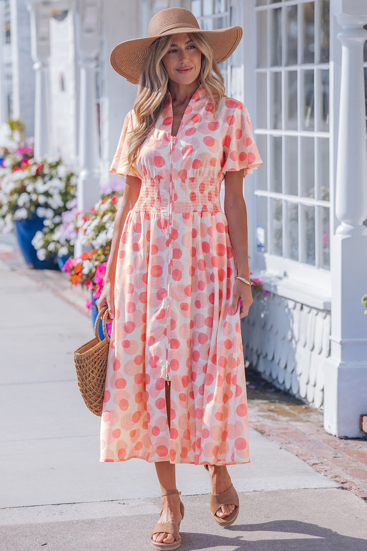 Talia Zip Up Long Dress