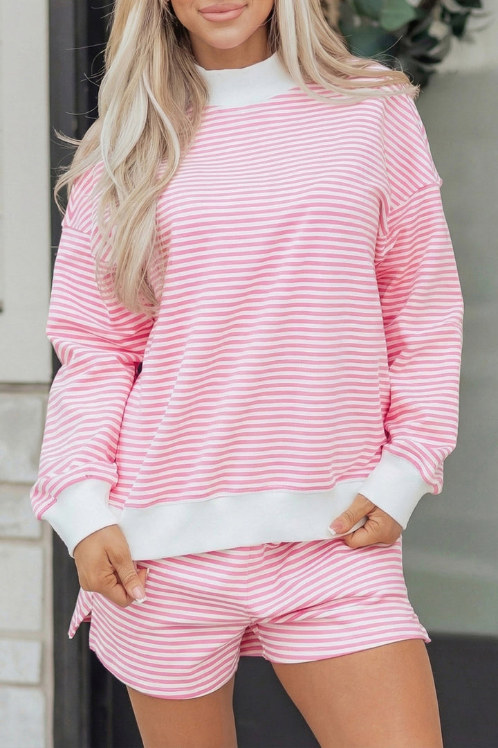 Amira Mock Sweatshirt and Shorts Set