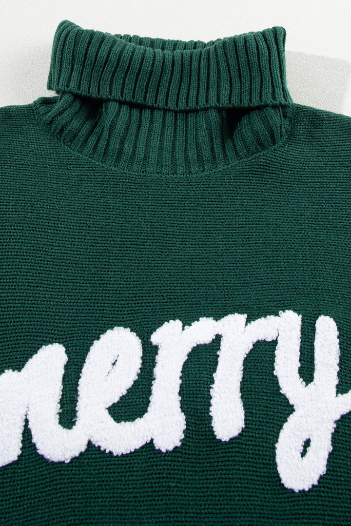 Belen Letter Embroidered High Sweater