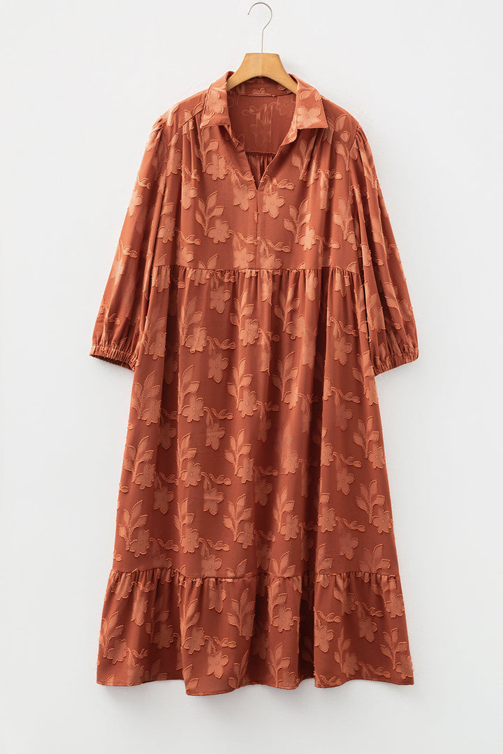 Mallory 4 Sleeve Long PLUS Dress