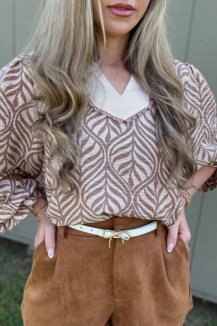 Phoebe Collar Puff Sleeve Top