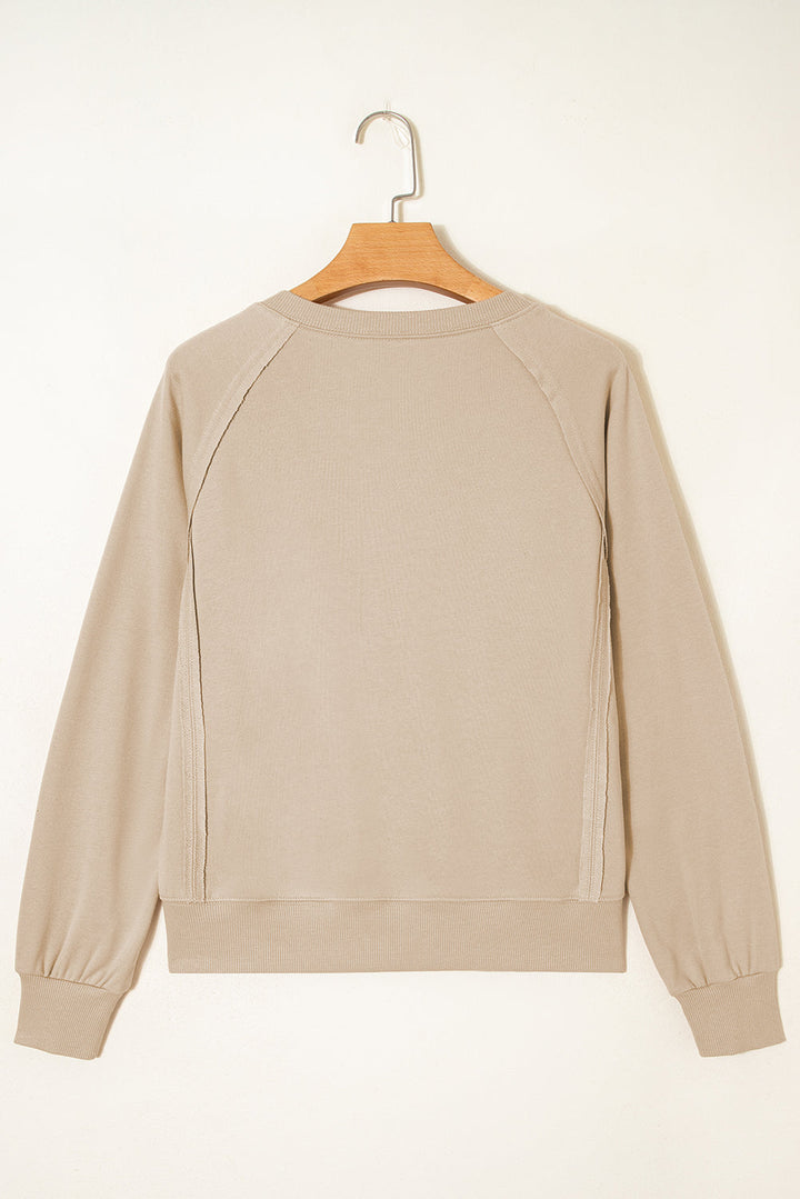 Ashley Sleeve Side Slit Sweatshirt