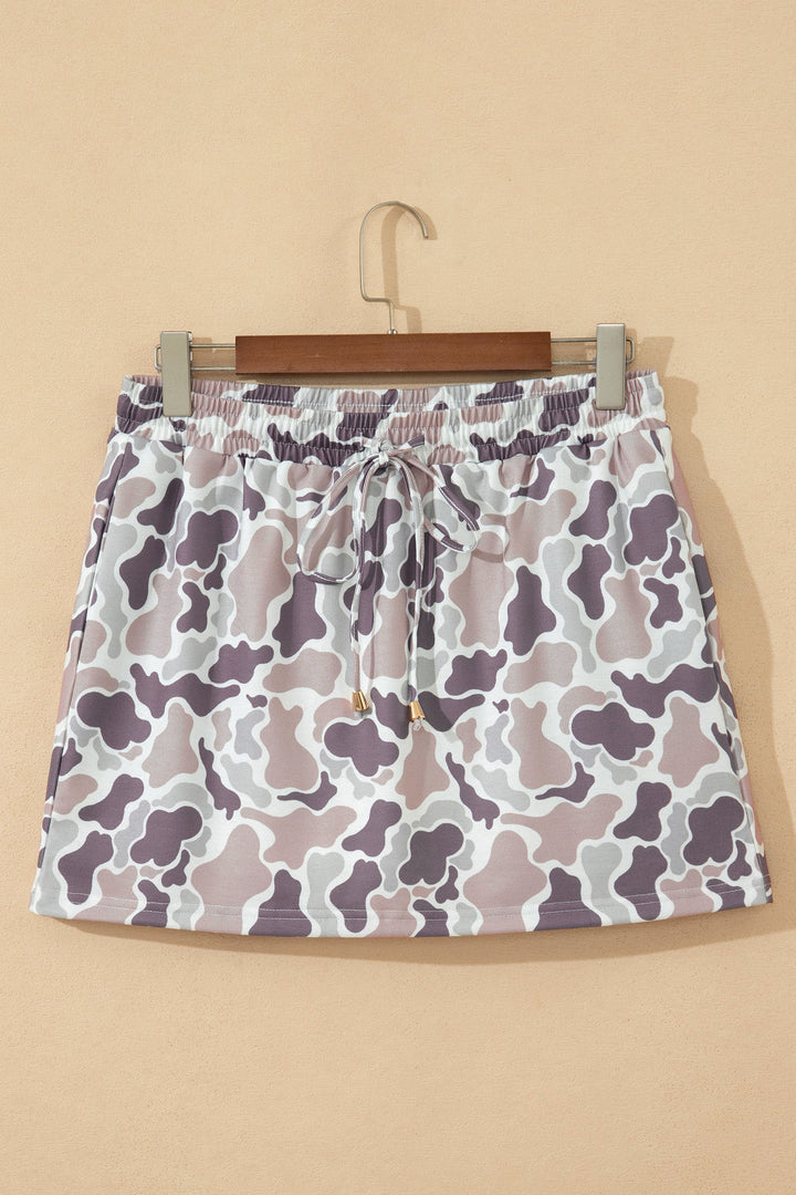 Amari Waist Drawstring Mini Skort