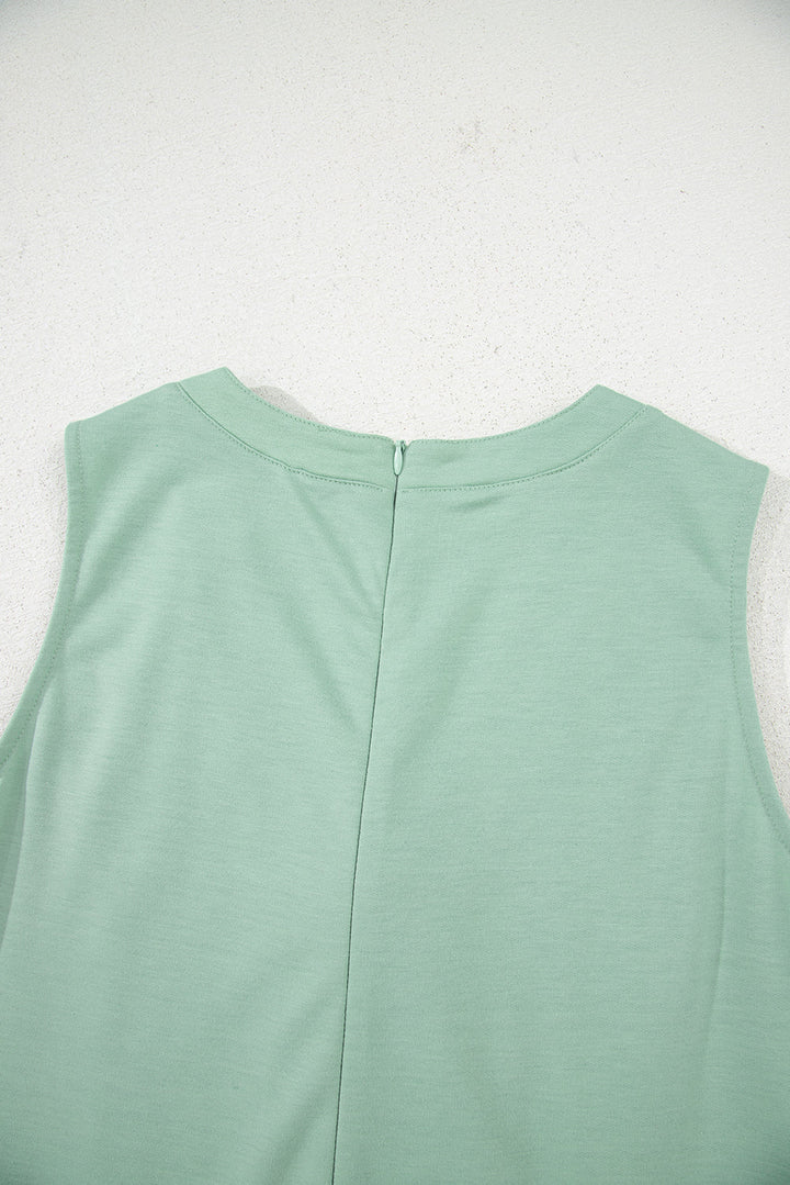 Remy Pintuck Sleeveless Loose Romper