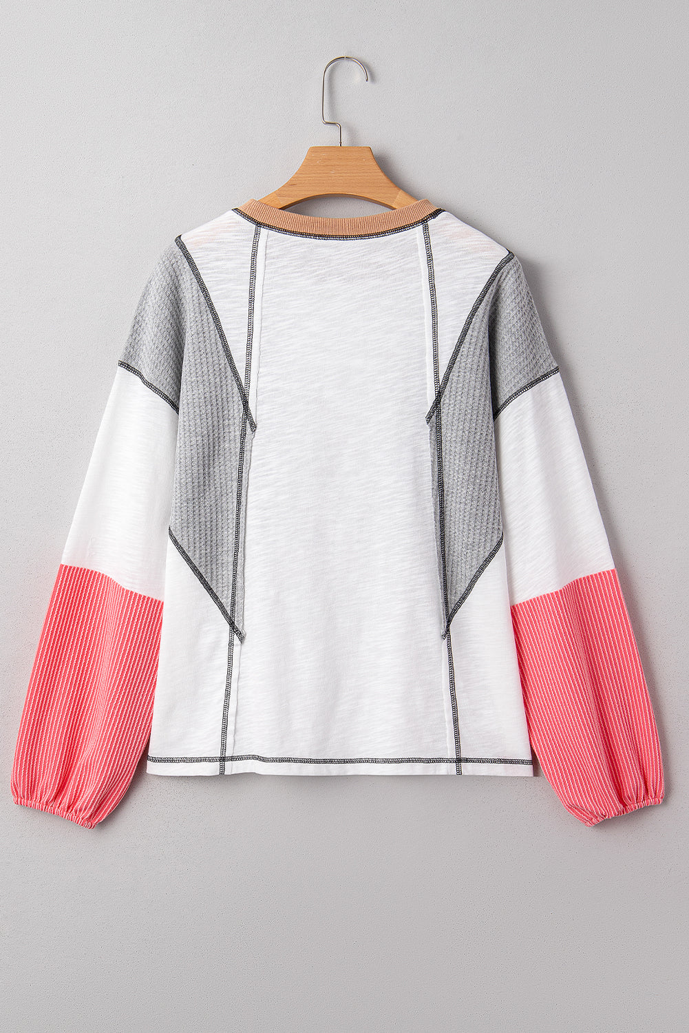 Everlee Knit Patchwork Casual Top
