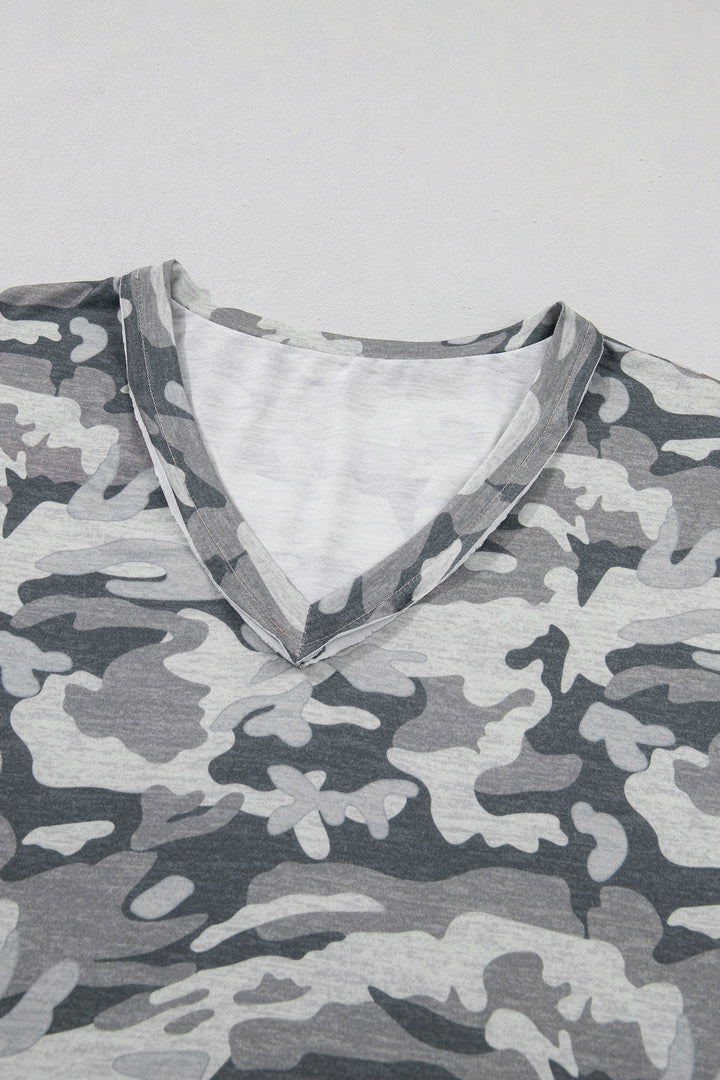 Nala Print Raw Edge Tee