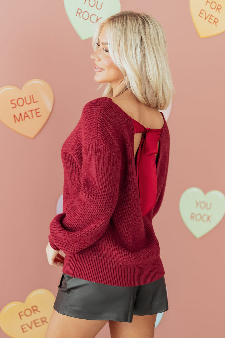 Rosalina Backless Drop Shoulder Sweater