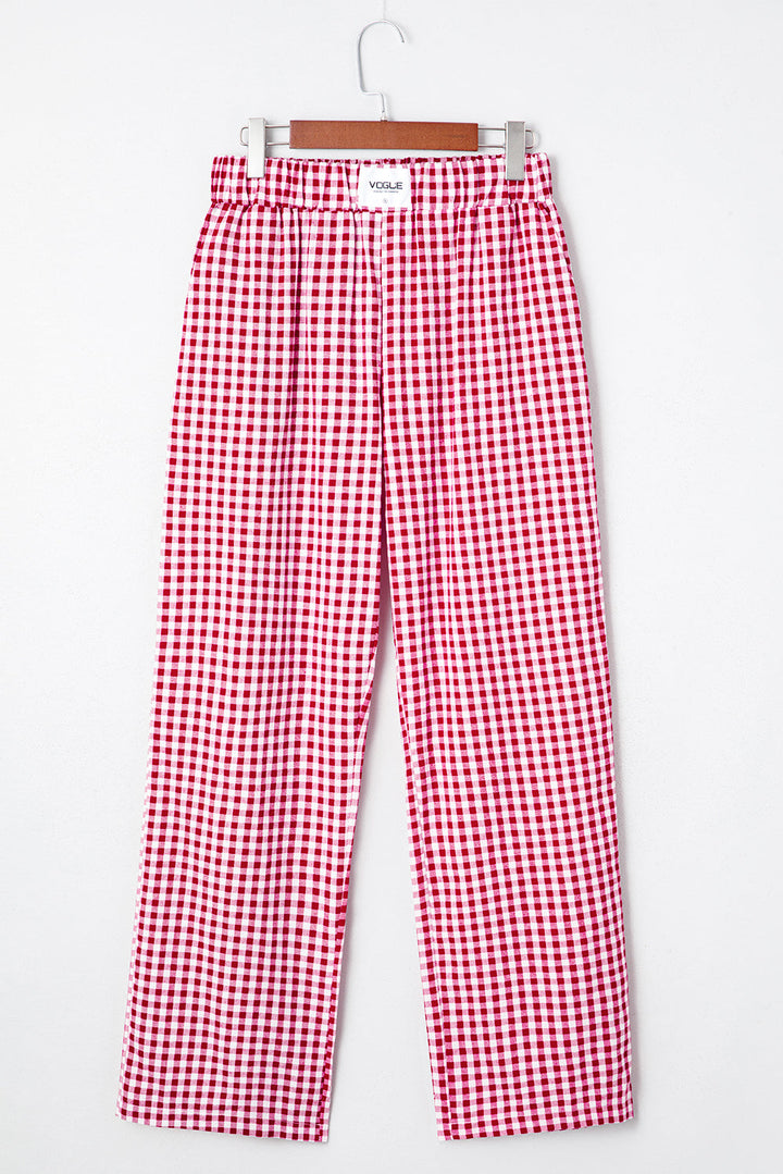 Laura Plaid Casual Loose Trousers