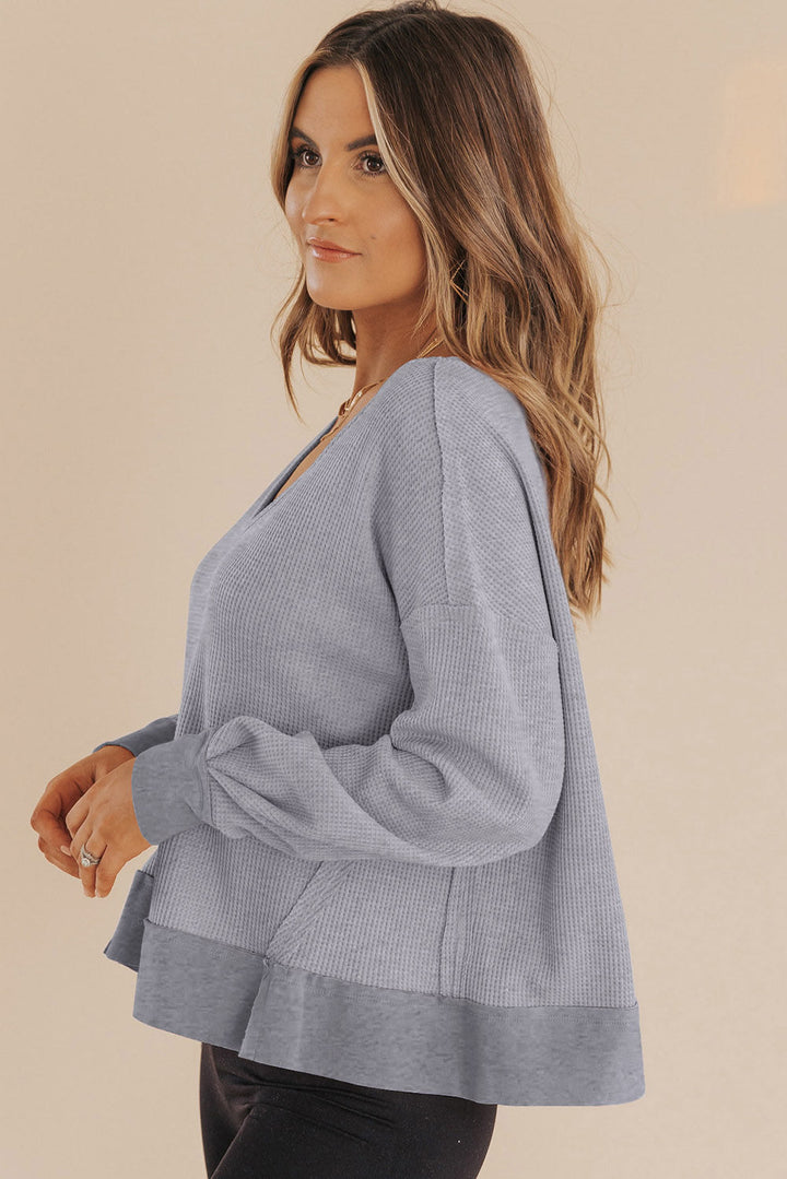 Octavia Drop Shoulder Solid Sweatshirt