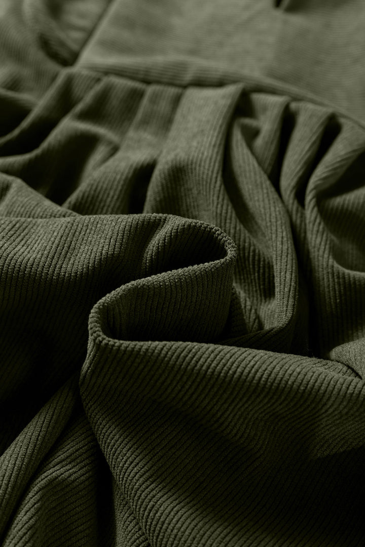 Michelle Pleated Corduroy Mini Dress