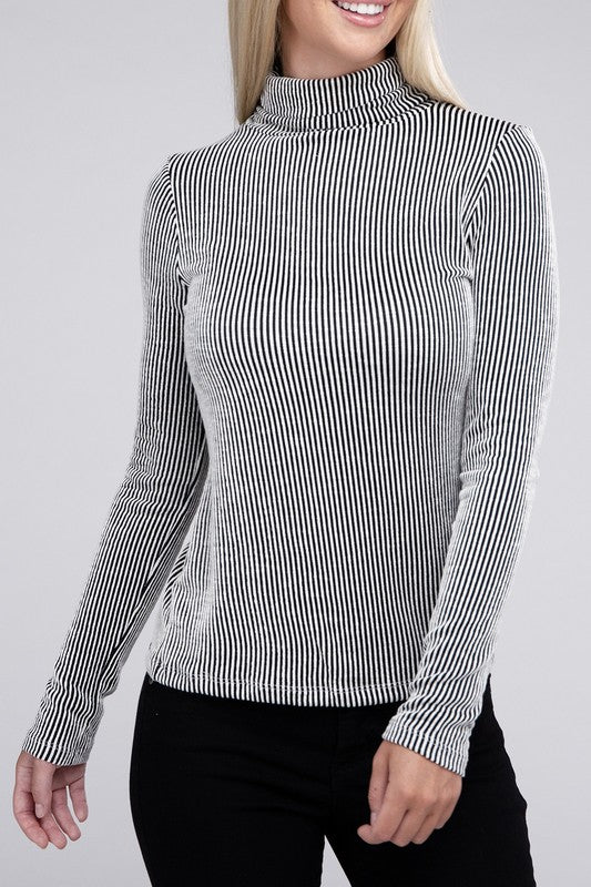 Rubie Ribbed Turtle Neck Top