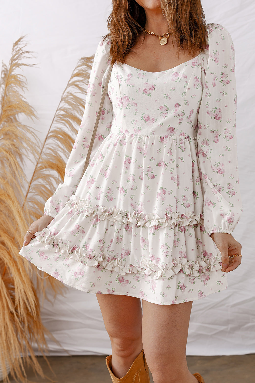 Lottie Detail Flared Mini Dress
