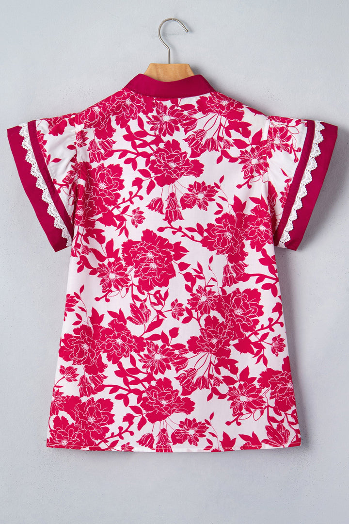 Dahlia Detail Flutter Sleeve Blouse
