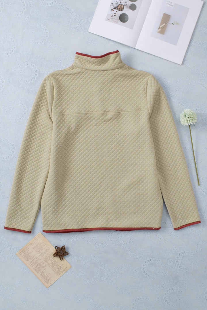 Maisie Binding Snap Geometric Pullover