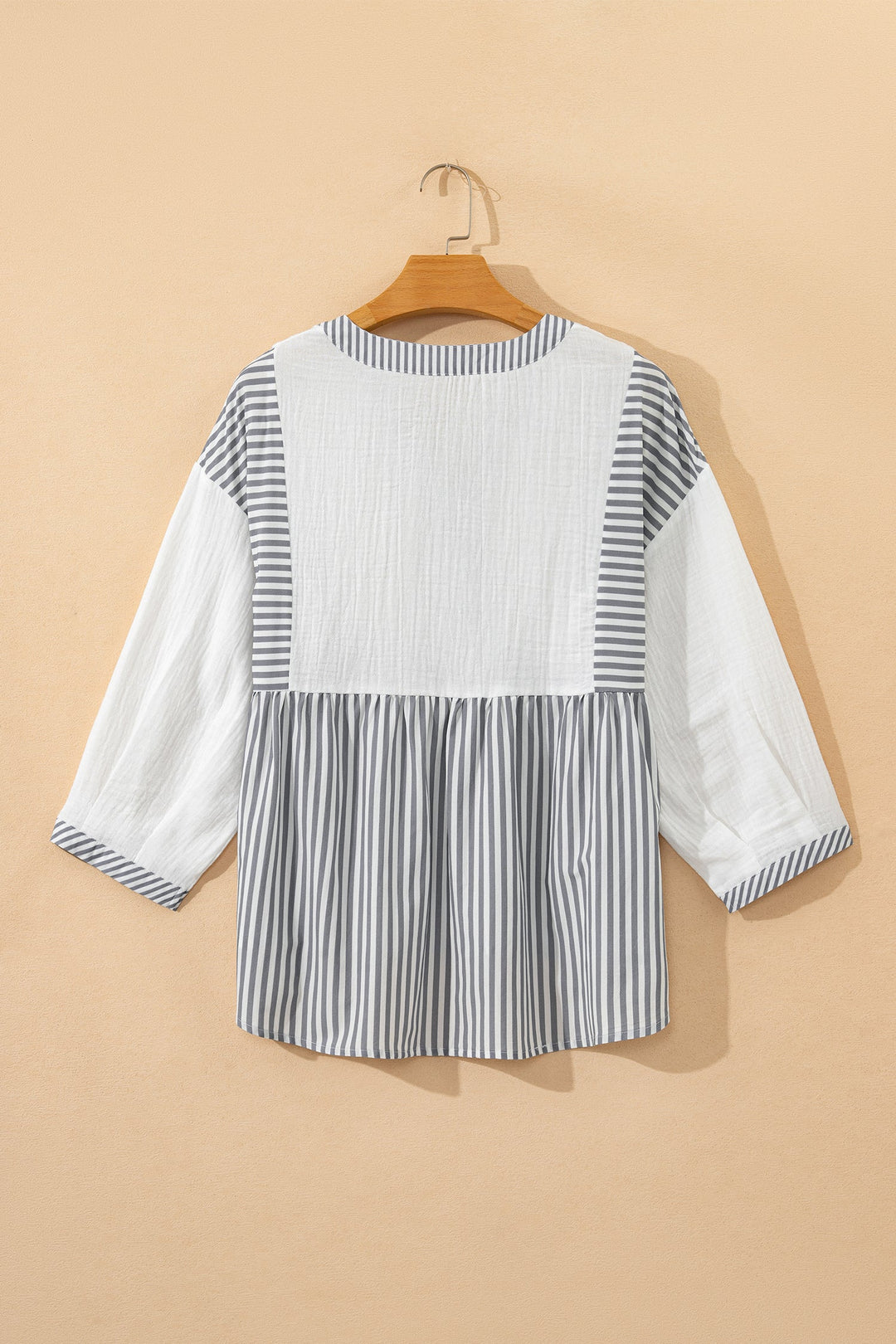 Zahra Bracelet Sleeve Babydoll Blouse