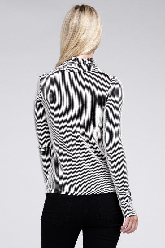 Rubie Ribbed Turtle Neck Top