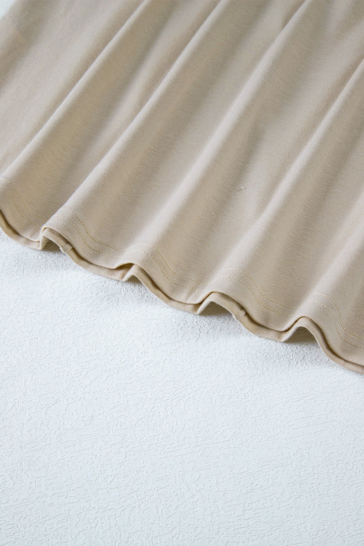 Mercy Detail Solid Color Long Sleeve Top