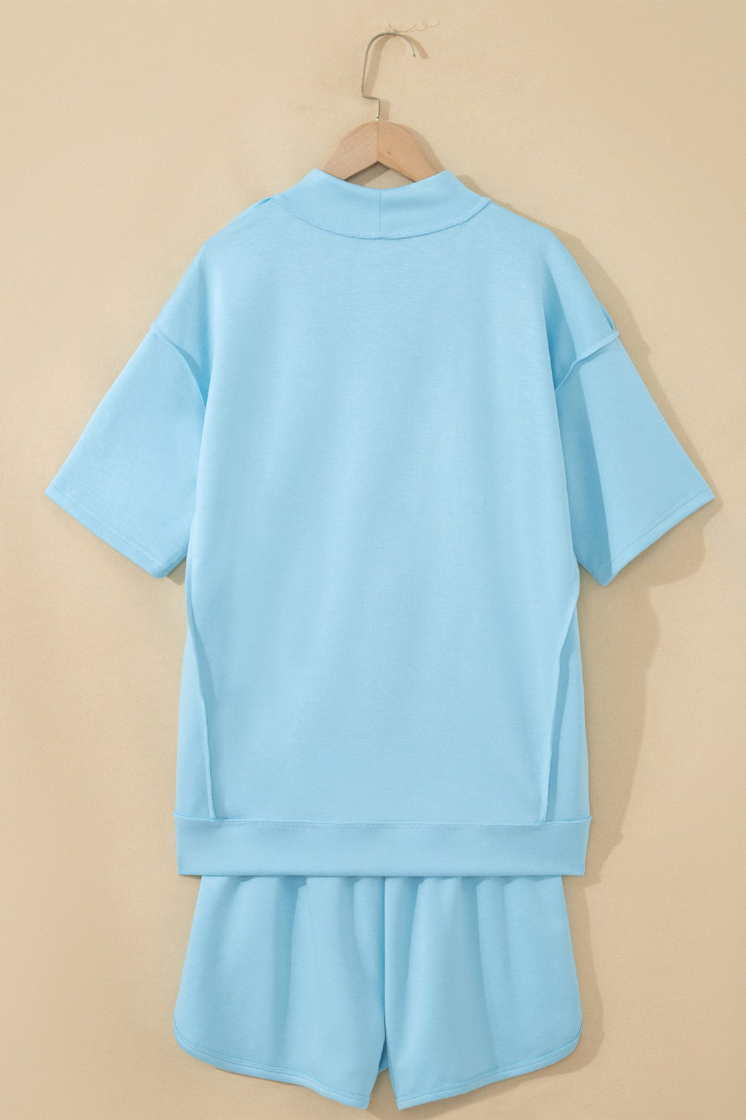 Sasha Seam Mock Oversize Tee Set