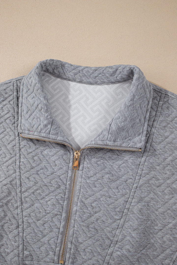 Saige Half Zipper Collared Sweatshirt