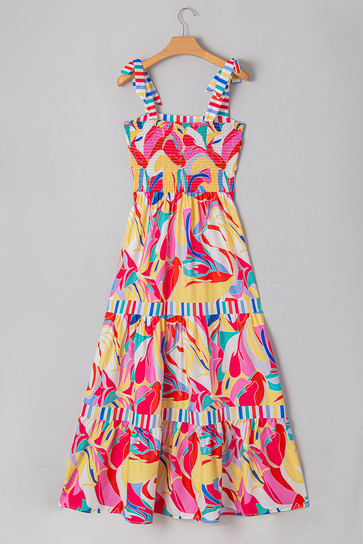 Milan Striped Trim Maxi Sundress